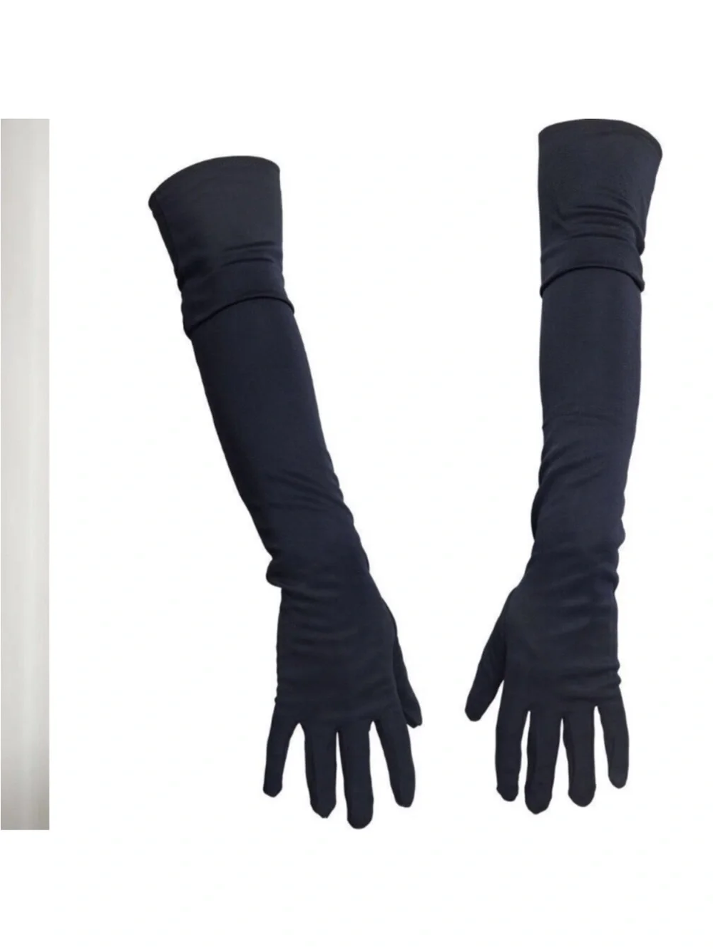 Black long opera gloves new